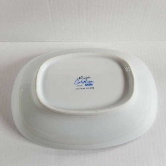 NORITAKE Bowl Yellow White Floral Serving dish rectangle 6730 MARGUERITE 10"x7" - Picture 3 of 6